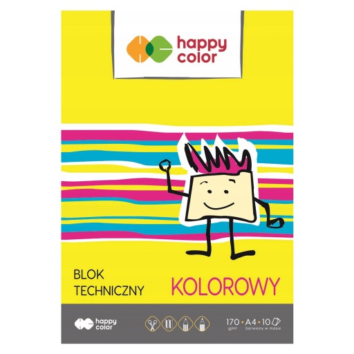 A4 FAREBNÝ TECHNICKÝ BLOK 10 LISTOV HAPPY FARBA