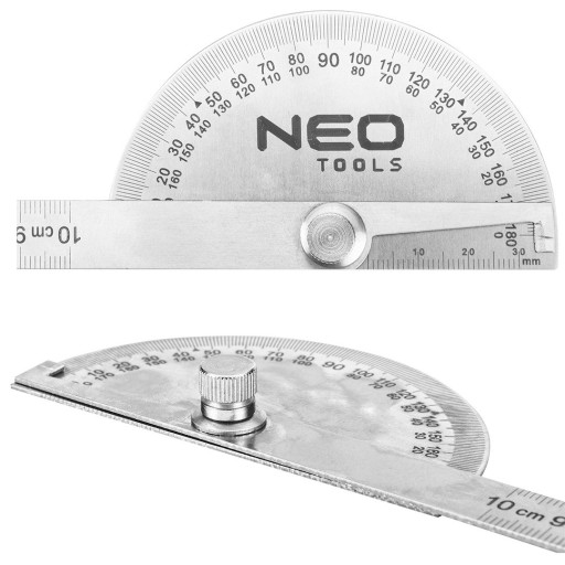 NEO Uhlomer s pravítkom 100mm, nerez