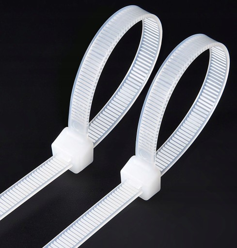 KABELOVÉ VIAZAČKY BIELE 300x4,8mm 100 ks