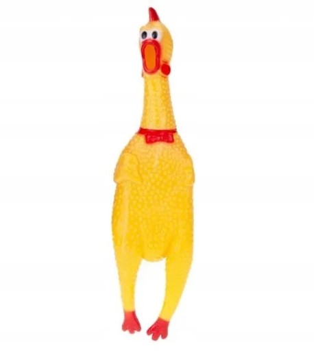 HRAČKA PRE PSA PÍSKA GUMENÉ KURA, HRUBÁK, 30 cm
