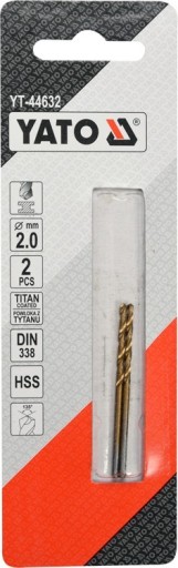 HSS-TiN VRTÁK DO KOVU VŔTAČKA 2 MM - 2 KS YT-44632