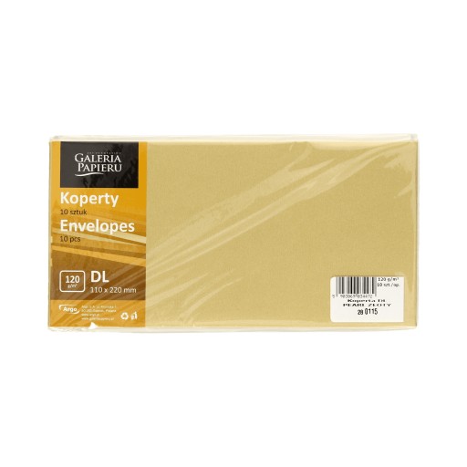 DL obálky PEARL PAPER GALERIA zlatá 10 ks