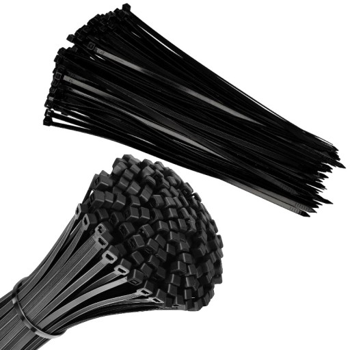 Sťahovacie pásky Sťahovacie pásky Sada 100 kusov Čierna 4,6x250mm