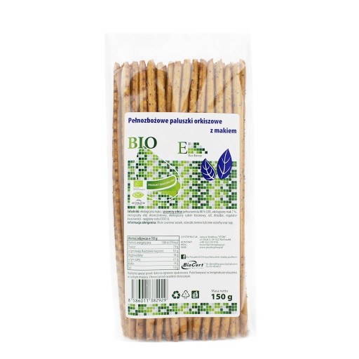 TYČINKY CELOZRNNÉ PALADOVÉ S MAKOM BIO 150