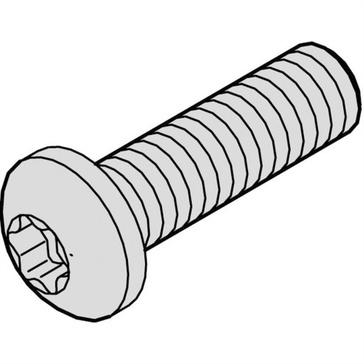 Skrutka SCHROFF Torx GND Phillips, pozinkovaná oceľ, M4×14 mm, 10 ks.