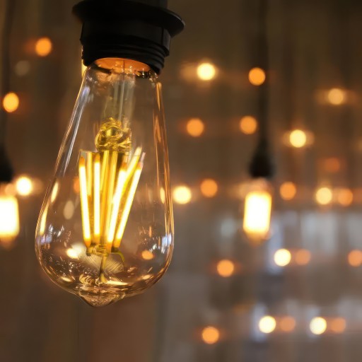 ST64 8W E27 Amber Edison dekoratívna žiarovka s vláknom