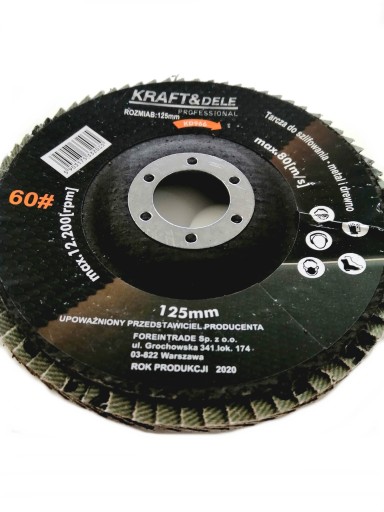 KLAPKOVÝ KOTOUČ NA ODSTRAŇOVANIE HRDZE 125mm P60 KD966