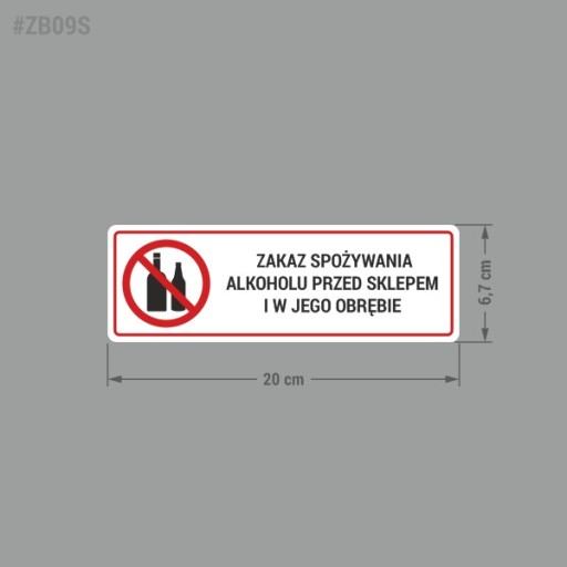 Nálepka – Zákaz pitia pred obchodom 6,7x20