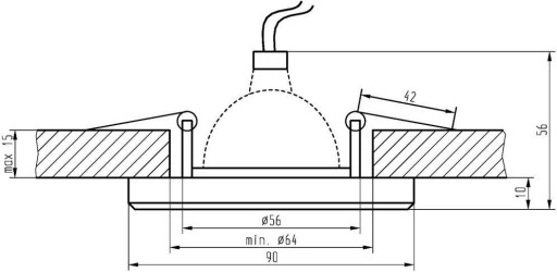 Candellux Zásuvka zapustená SS-13 GU10/GU5.3 - priehľadná