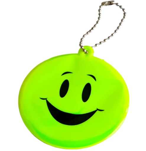 REFLEXNÝ PRÍvesok na kľúče s retiazkou REFLEXNÝ EMOJI SMILE EMOTE