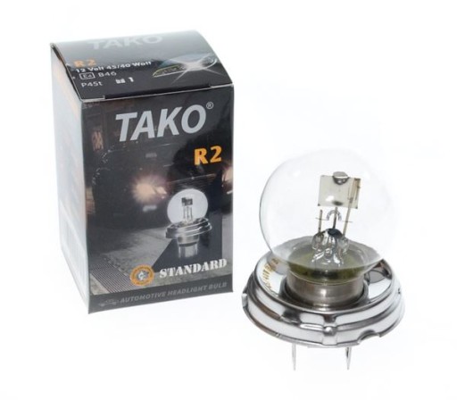 Žiarovka 12V 45/40W R2 P45T s objímkou TAKO MZ
