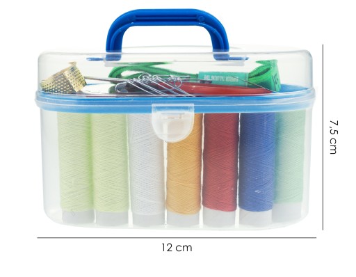 Súprava na šitie TAILOR SET, NIT, IHLA, centimeter, zatváracie špendlíky + KRABIČKA
