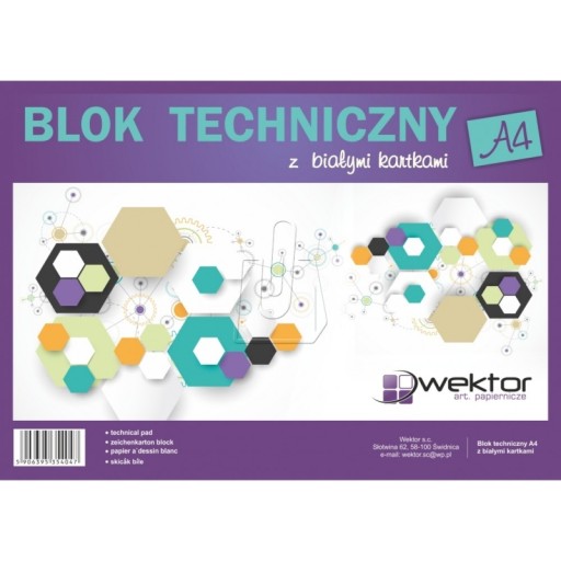 TECHNICKÝ BLOK BIELY A4 TECHNICKÝ ŠKOLSKÝ BLOK