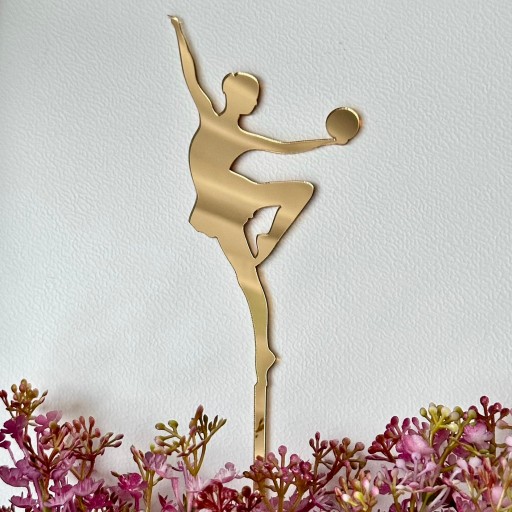 Rytmická gymnastka s loptou Figúrka Topper Zlaté PLEXI zrkadlo