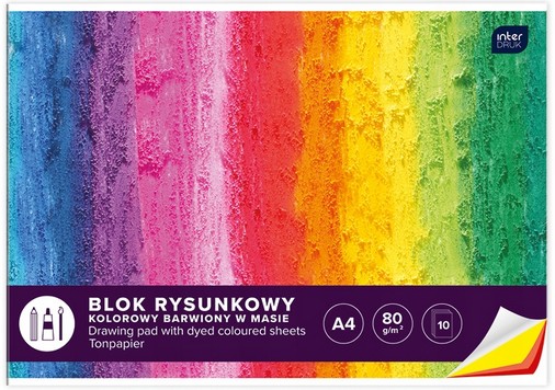 A4 farebný blok na kreslenie, 10 listov, interprint