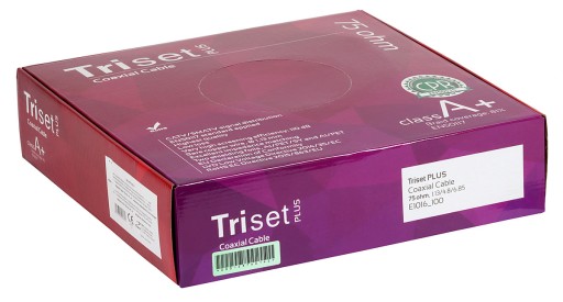 Triset Plus Dca LSZH koaxiálny anténny kábel, medený SAT kábel, 1 m