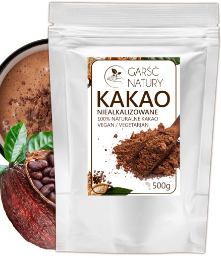 PRÍRODNÉ NEALKALIZOVANÉ KAKAKO v prášku 0,5 kg Pravé kakao 500 g
