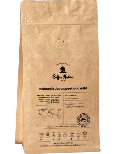 COFFEE NATION JAVA INDONESIA BEANS 250g