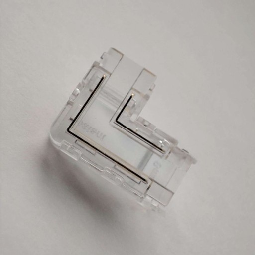 Uhlový konektor pre LED pásik 8mm Rohový 'L' 2 PIN