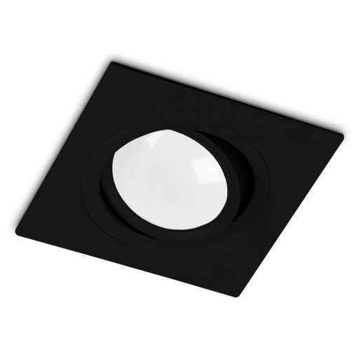 Halogénové očko, okrúhle, ČIERNY LIATÝ HLINÍK pre LED
