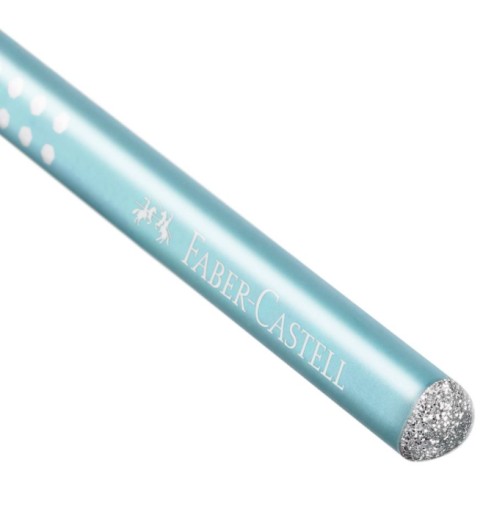 Ceruzka Sparkle Pearl Faber-Castell B, tyrkysová