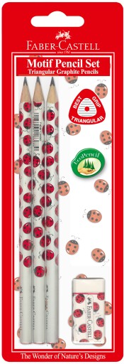 Ceruzka bez gumy Faber-castell B guma na lienky