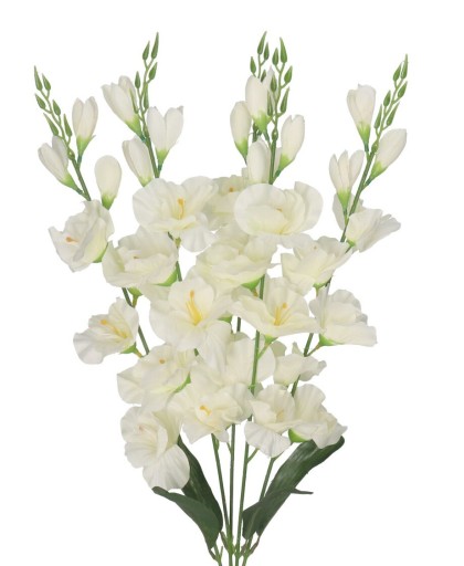 KYTICA Z Gladiolov, Gladiolus, 5 Vetiev, Dekorácia, Umelé Kvety, Smotana, Gladioly