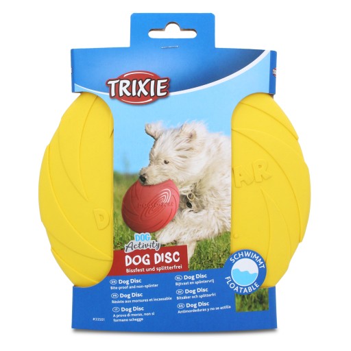 FRISBEE Lietajúci kotúč hračka PSA HĽADANIE 18 cm HADACÍ TANIER Gumová podšálka