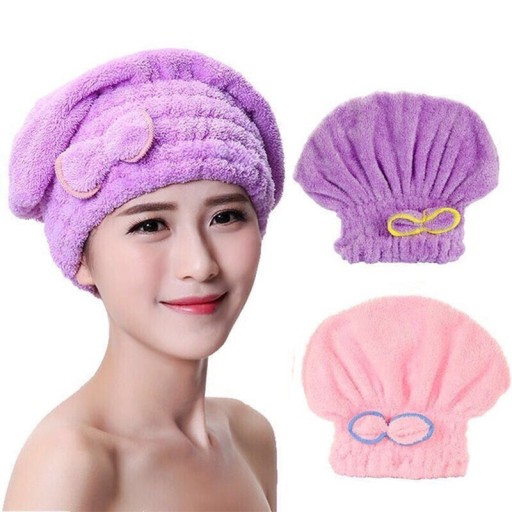 UTERÁKOVÝ ČIAPKA NA SUŠENIE VLASOV NA HLAVU ABSORBENTNÝ MIKROFIBER TURBAŇ