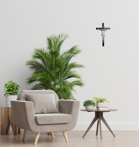 KOVOVÝ KRÍŽ na nástenné devocionálie Y2 20cm