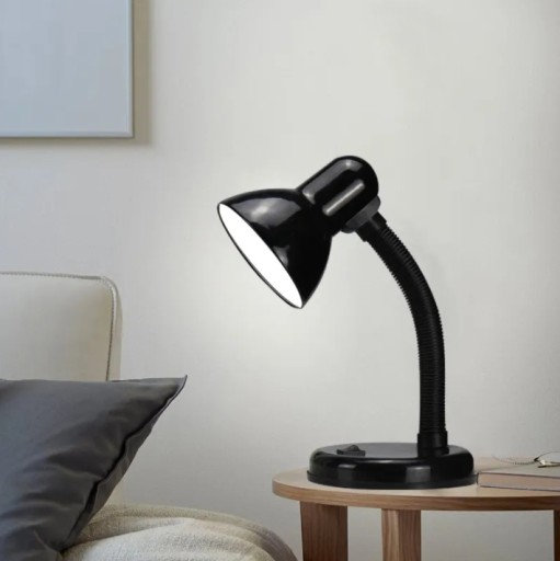 Stolná LED lampa na čítanie E27, nastaviteľný vypínač, kábel