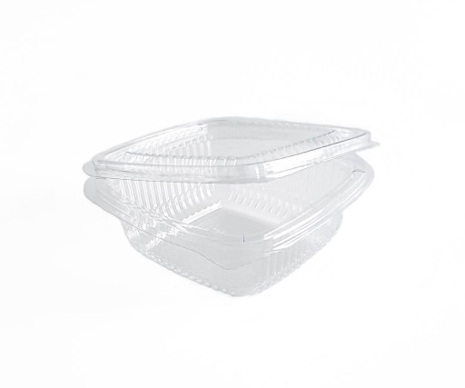 Plastové šalátové nádoby s priehľadným uzáverom, 250 ml - 100 ks.