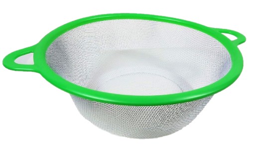 Oceľové kuchynské sitko, sitko na pasírovanie, s ušami. 26 cm