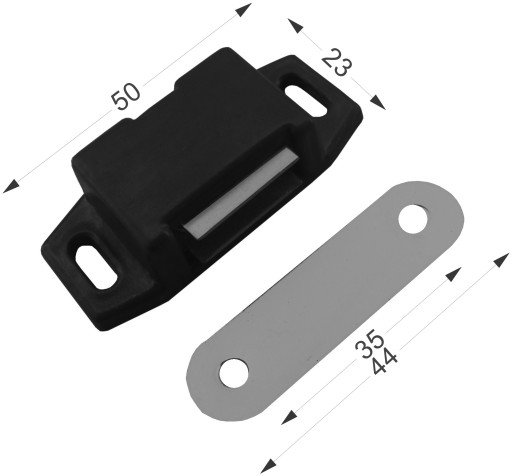MAGNETICKÝ ZÁMOK NÁBYTKOVÁ ZÁPADKA MAGNET ČIERNA
