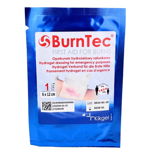 Hydrogélový záchranný obväz 6x12cm BurnTec Kikgel