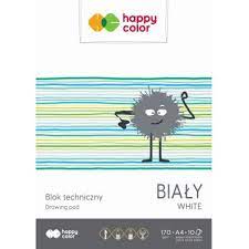 Technický blok biely 170g 10 kariet. A4 Veselá farba