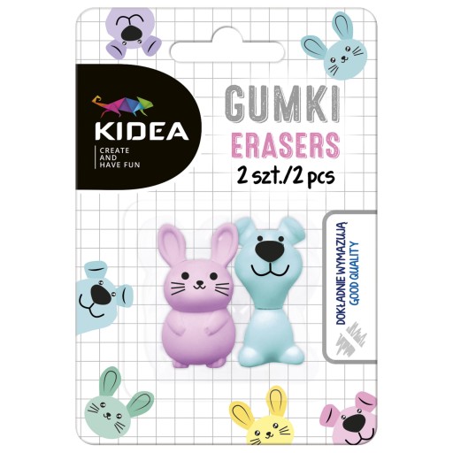 Kidea Gumy na mazanie zvieratiek, 2ks 90174