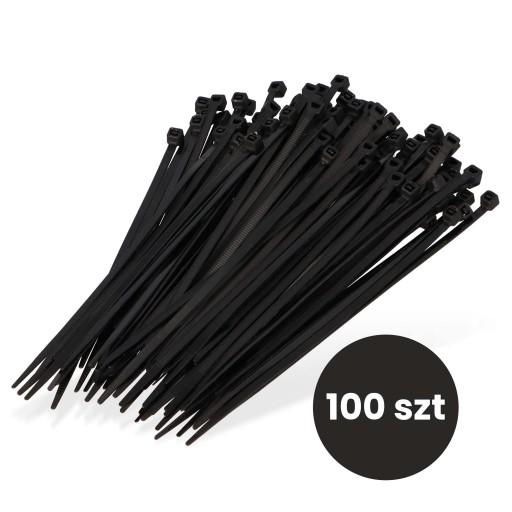 100x sťahovacie pásky Káblové pásky Zipsy 3,6 x 150 mm Silné UV sťahovacie pásky