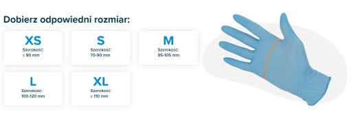 Rukavice bez púdru Mercator nitrylex modrý 100ks M