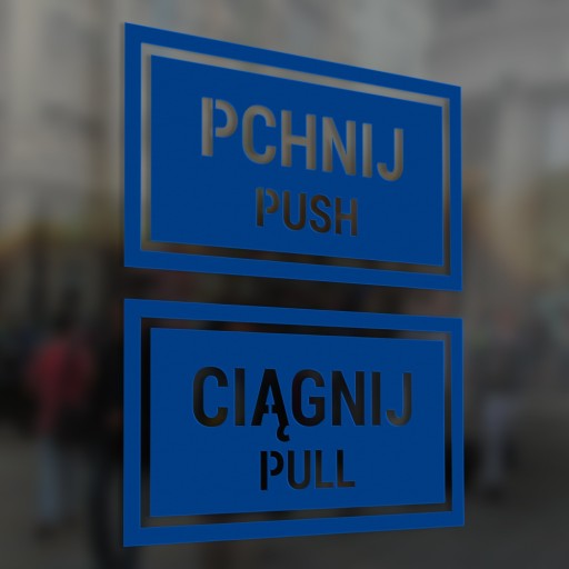 Push, Pull - Push, Pull - samolepky 7x12