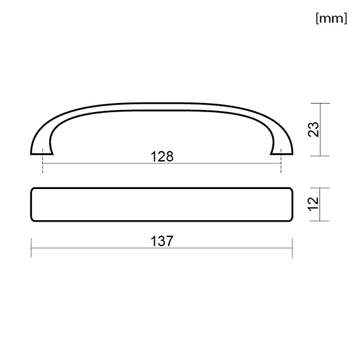 ÚCHYTKA NÁBYTKU KUCHYŇA SKRINKA ÚCHYTKA ZÁSUVKA ÚCHYTKA BIELA 128MM