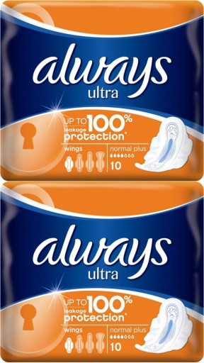 Vždy Ultra normal plus hygienické vložky 10 ks x2