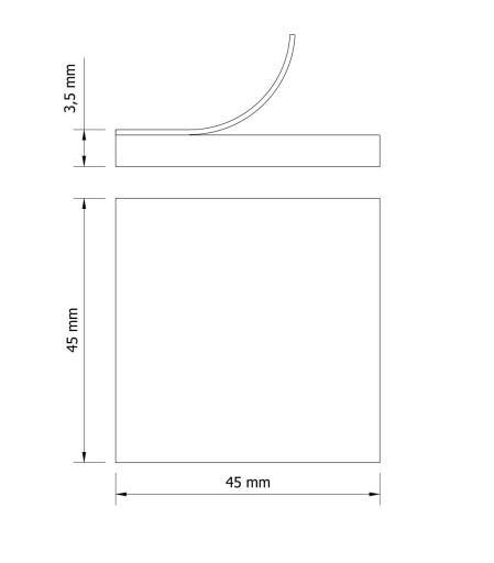 Plsťové podložky 4,5x4,5cm 4 ks, filc na nábytok