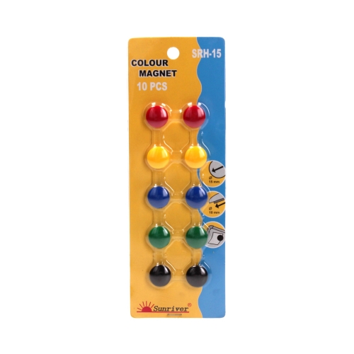 MAGNETY NA DOSKY 10 ks 15 mm MIX