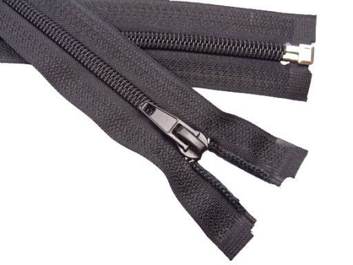 5-dielny špirálový zips, 85 cm, čierny