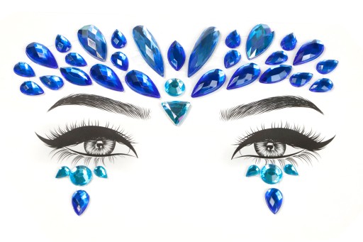 Kryštáľové 3D nálepky na tvár MAKE UP festival