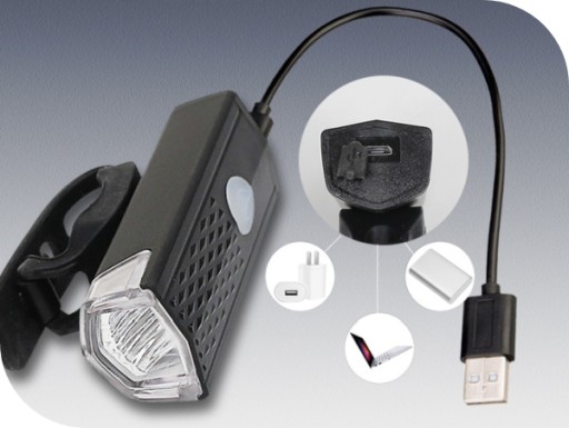 SET PREDNÉ LED SVETLO NA BICYKEL + ZADNÉ SVETLO