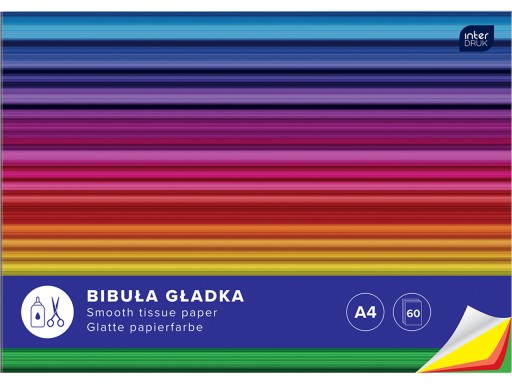 INTERDRUK SMOOTH hodvábny papier A4 297x210 mm 10 farieb