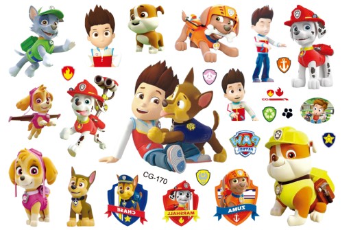 Umývateľné tetovanie pre deti PAW PATROL PAW CG170