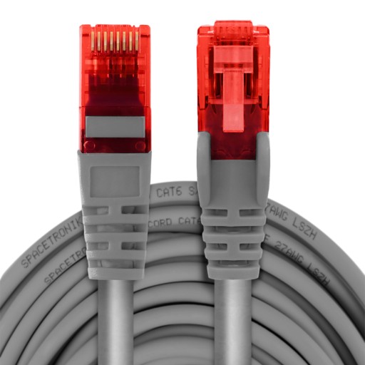 RJ45 CAT 6 U/UTP AWG24 prepojovací kábel, sivý 5 m